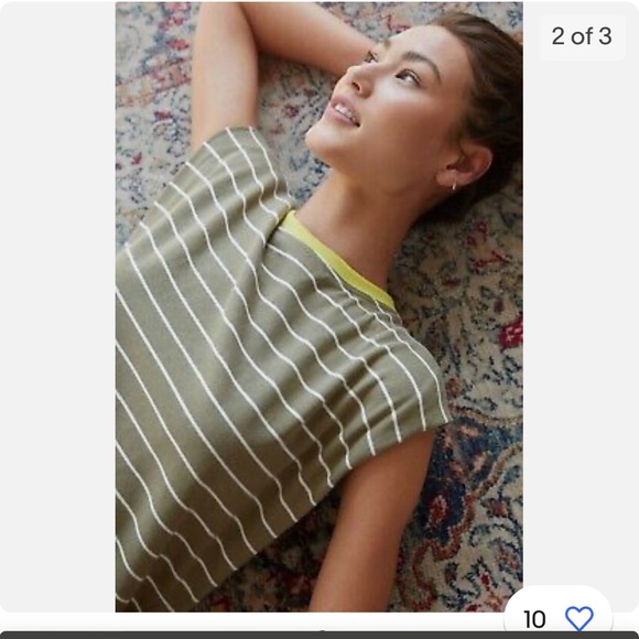 New Daily Practice by Anthropologie Striped Tee Dress Size Small NWT - Picture 2 of 9